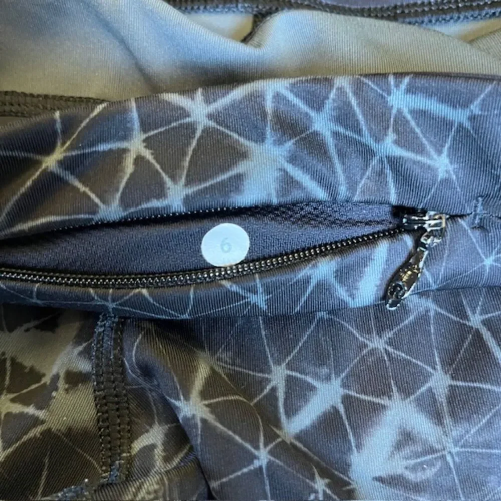 Lululemon Speed Tight III *Full-On Luxtreme Star Crushed Coal Black 6‎